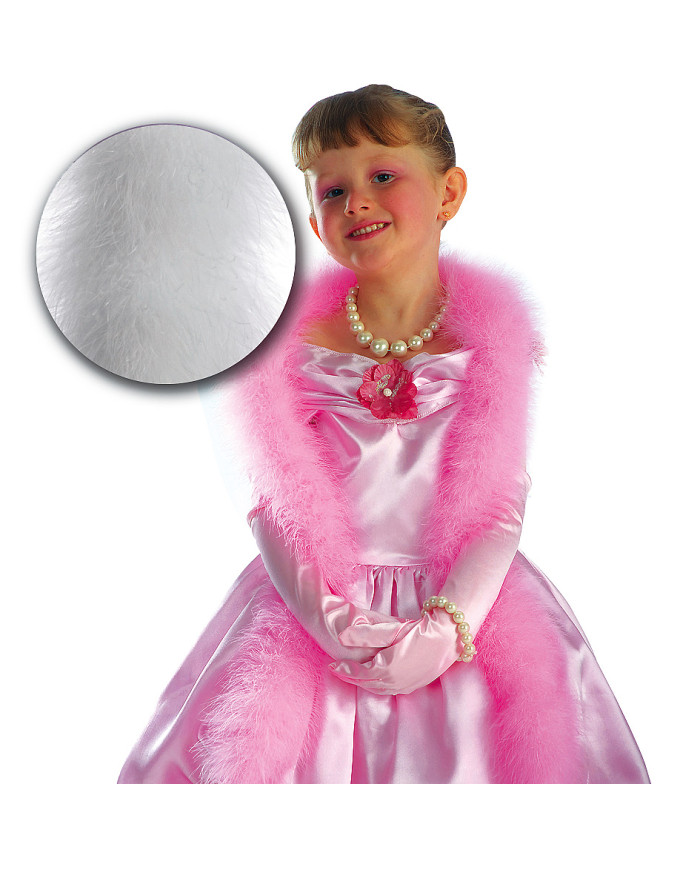 BOA DI MARABOUT LUSSO BIANCO LUNGH.CM. 1